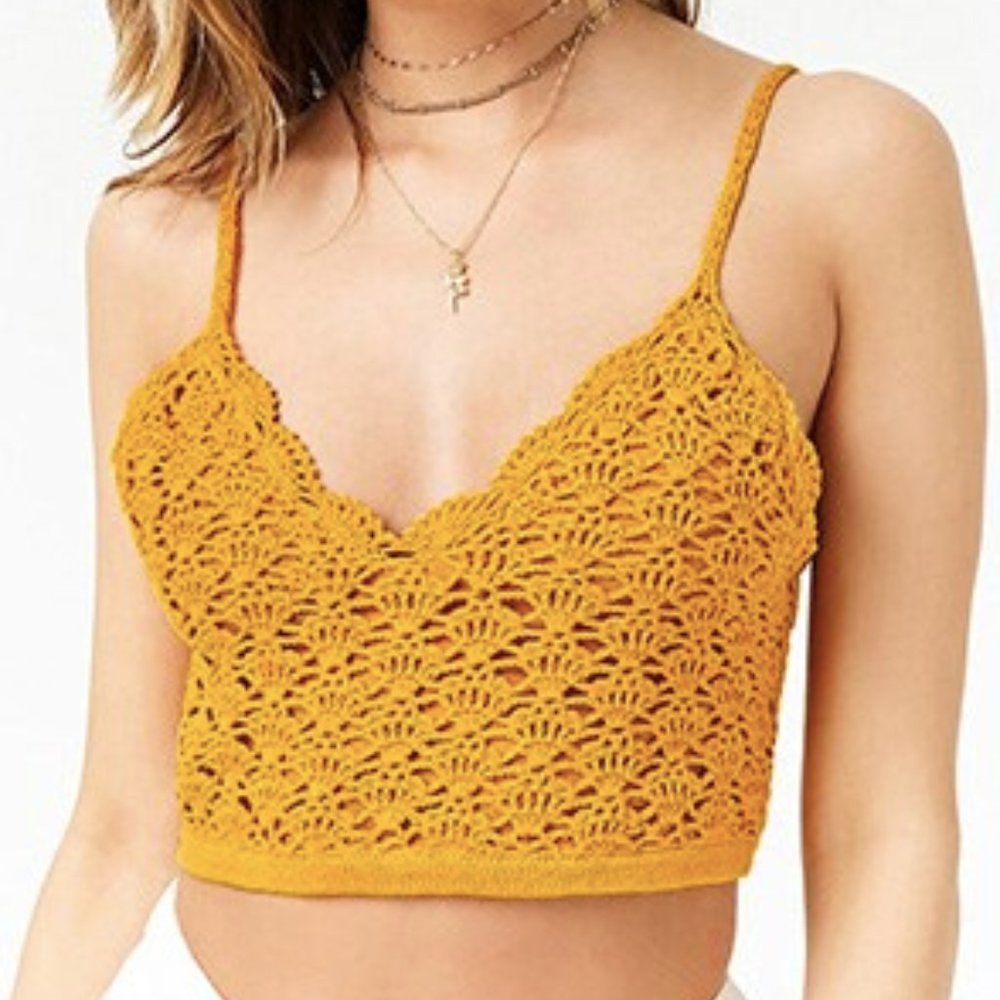 Forever 21 Crochet Cami Crop Top